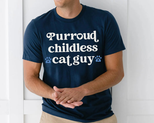 Purroud Childless Cat Guy Shirt