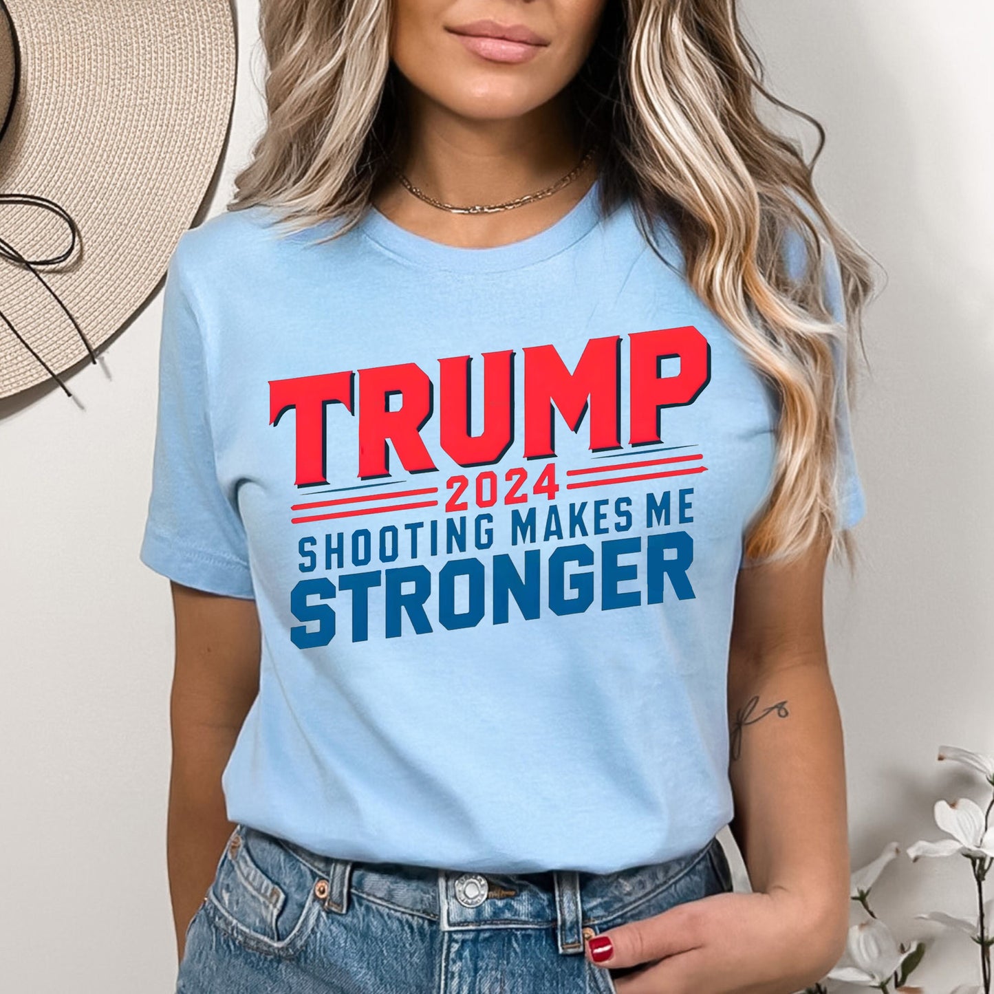 Trump 2024 Shooting Makes Me Stronger Shirt