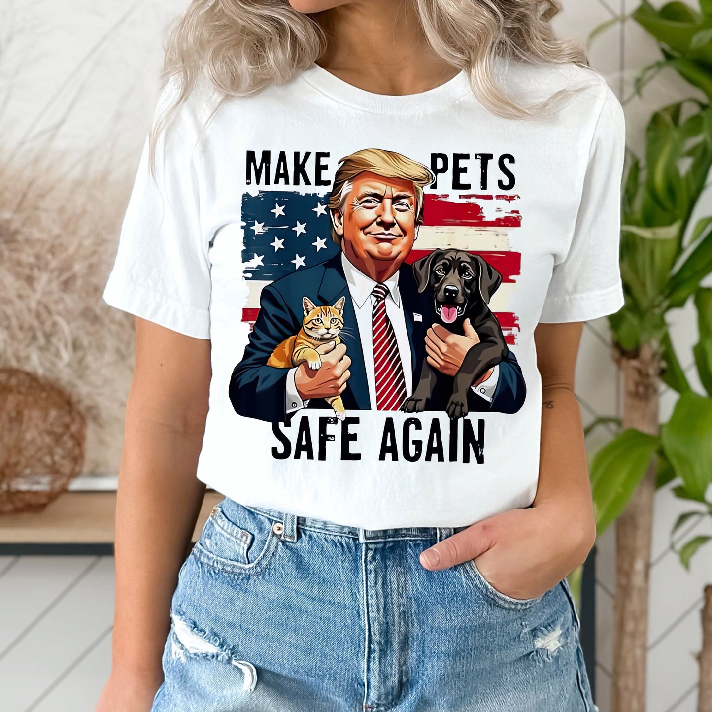 Make Pets Safe Again American Flag Shirt