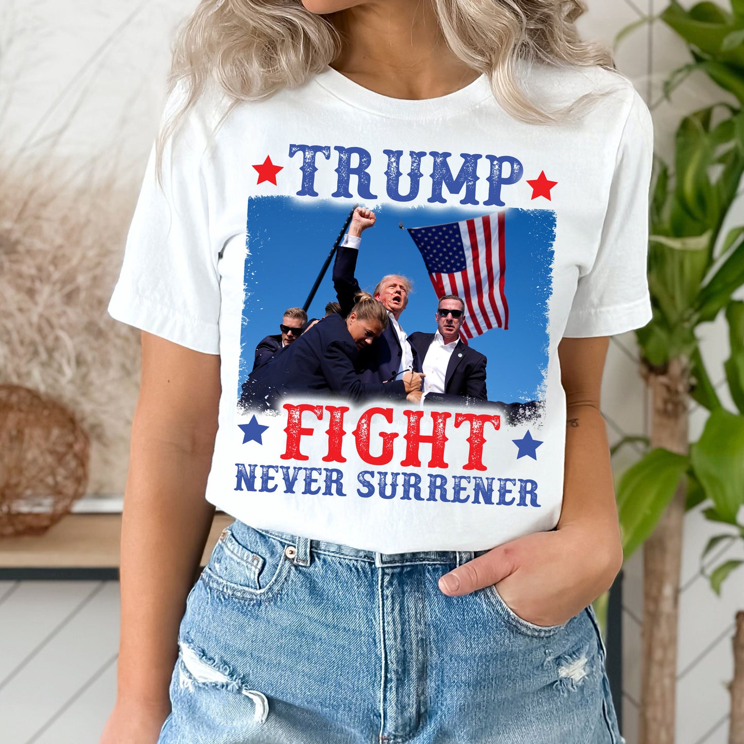 Trump Fight Never Surrender Shirt