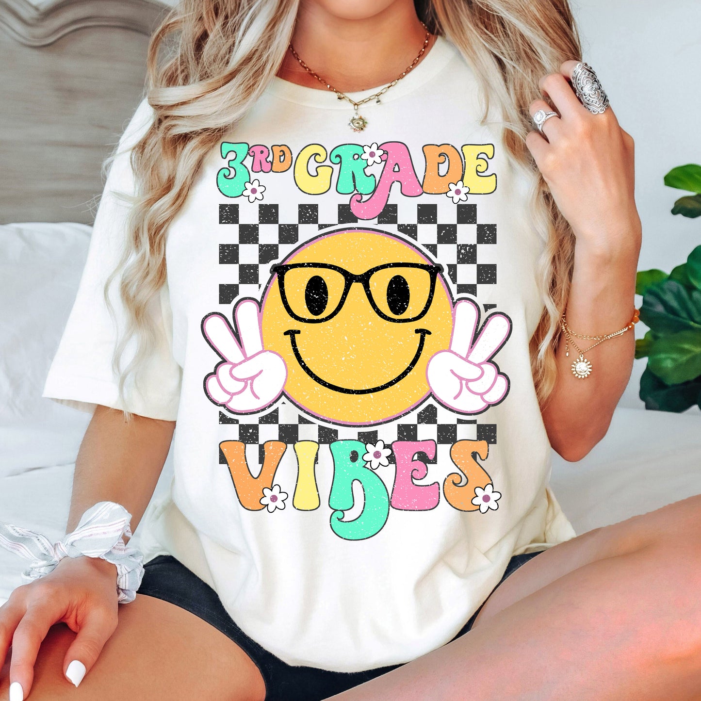 Retro 3rd Grade Vibes Smiley Face Shirt