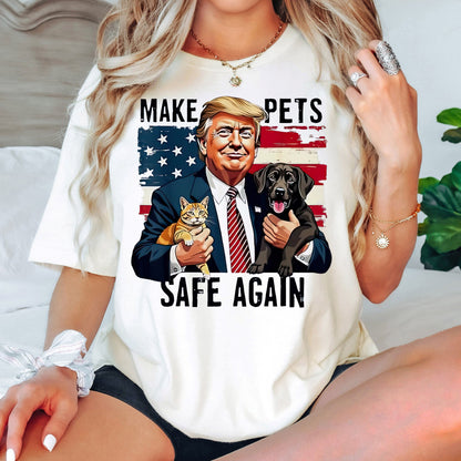 Make Pets Safe Again American Flag Shirt