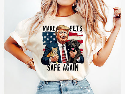 Make Pets Safe Again American Flag Shirt