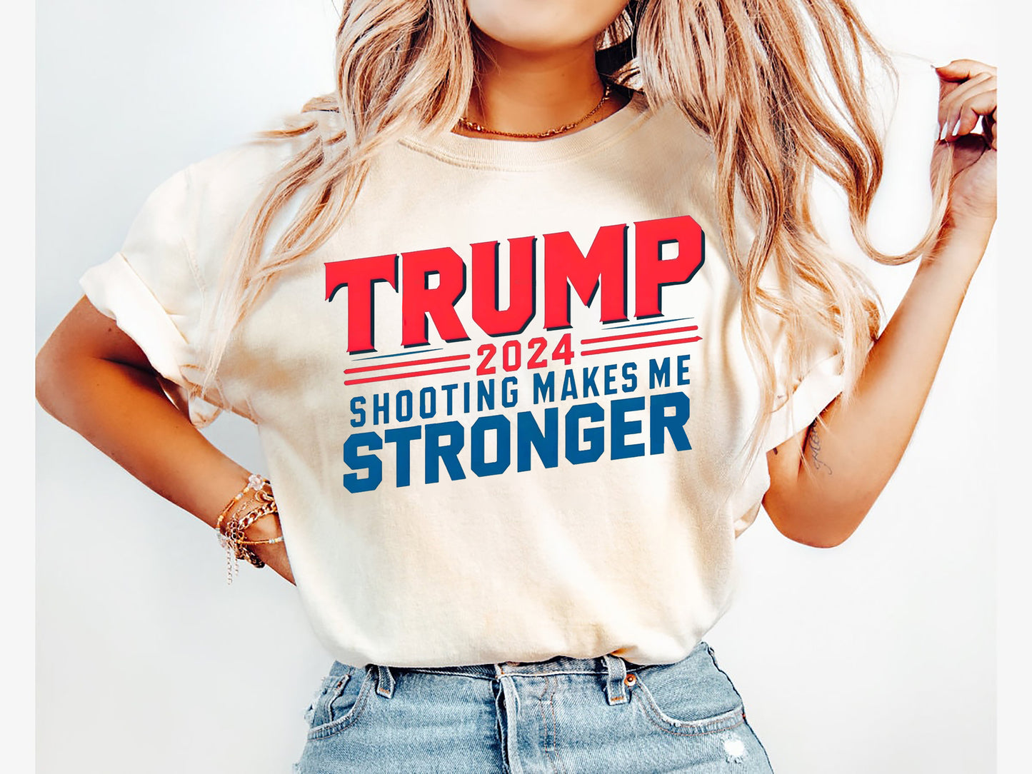 Trump 2024 Shooting Makes Me Stronger Shirt