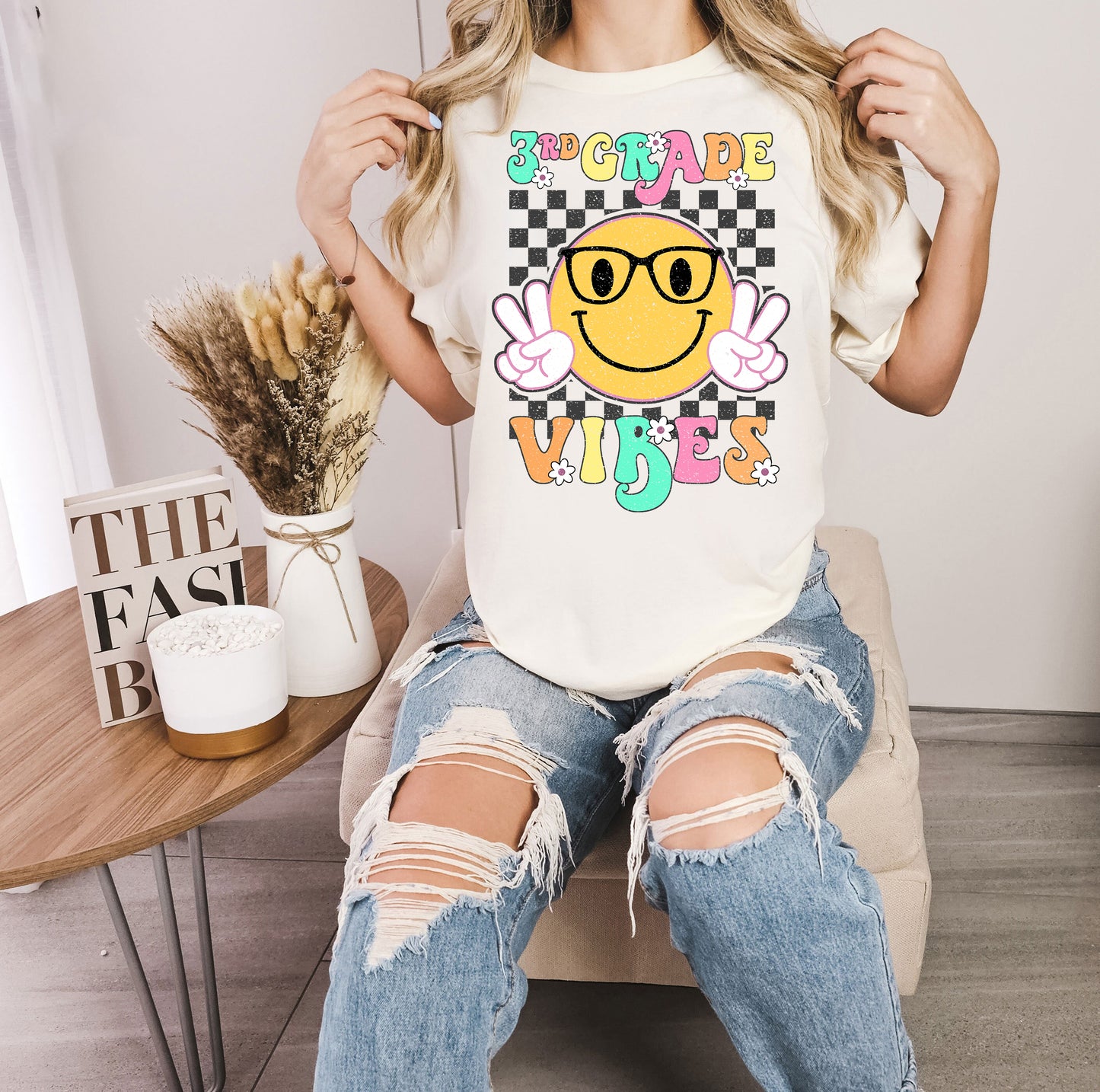 Retro 3rd Grade Vibes Smiley Face Shirt