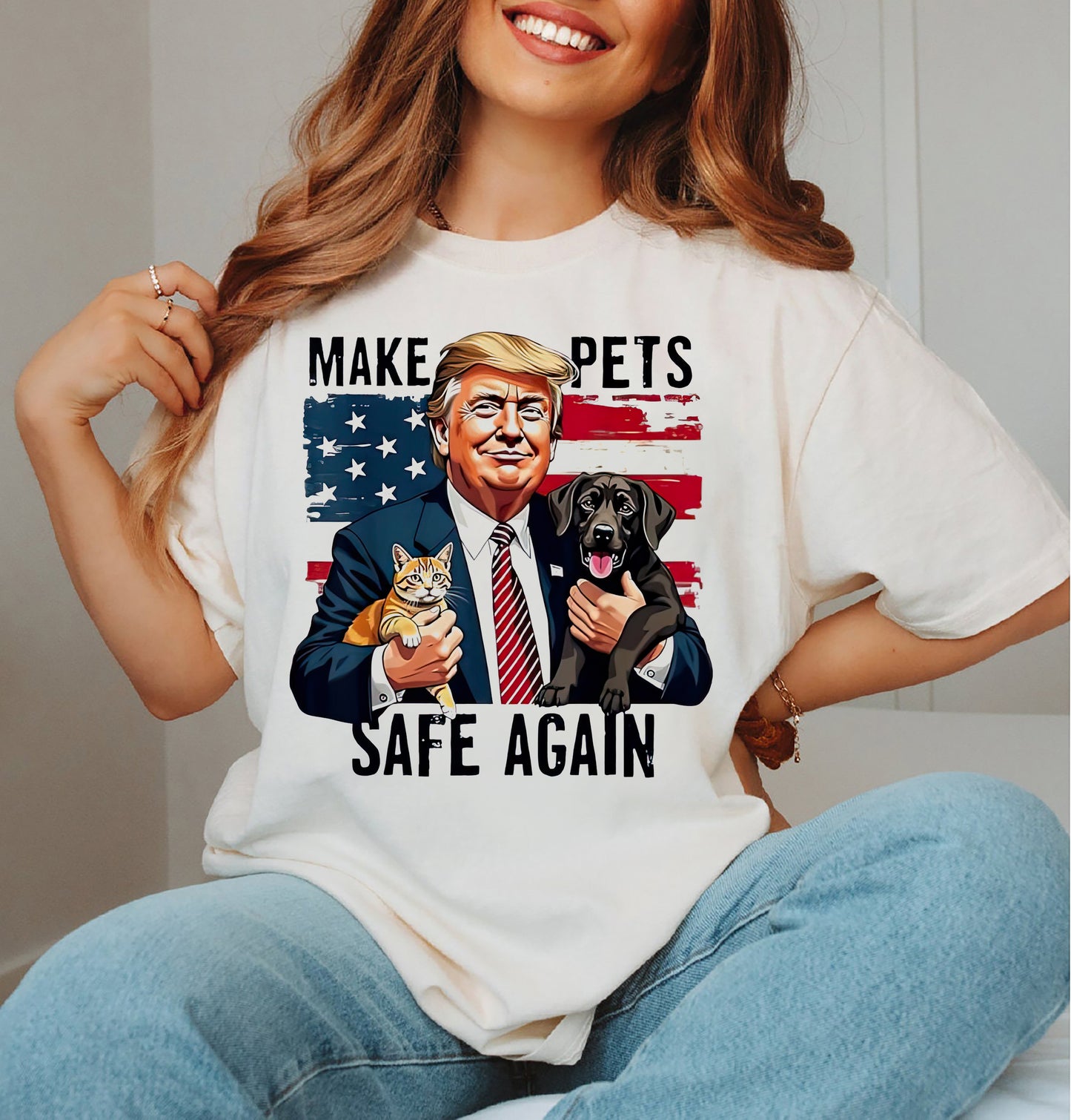 Make Pets Safe Again American Flag Shirt