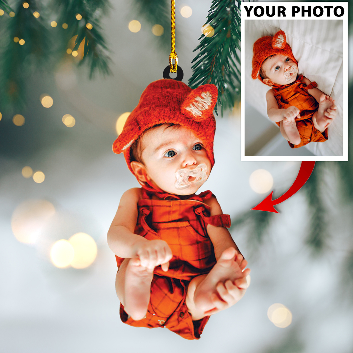 Custom Baby Photo Ornament