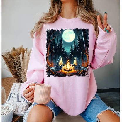 Ghost Reading Books Halloween Shirt