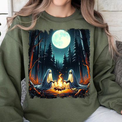 Ghost Reading Books Halloween Shirt