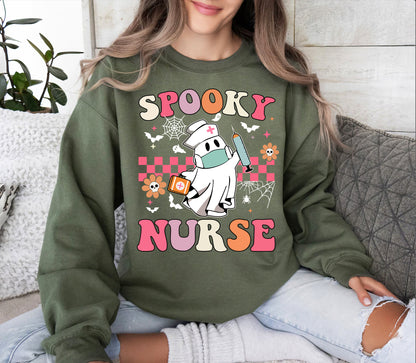 Spooky Nurse Ghost Halloween Shirt