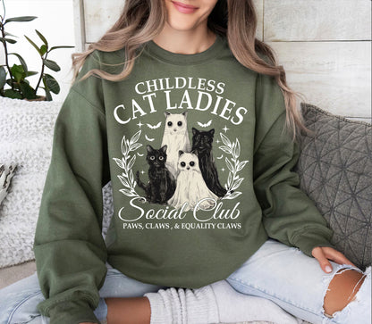 Spooky Halloween Childless Cat Lady Shirt