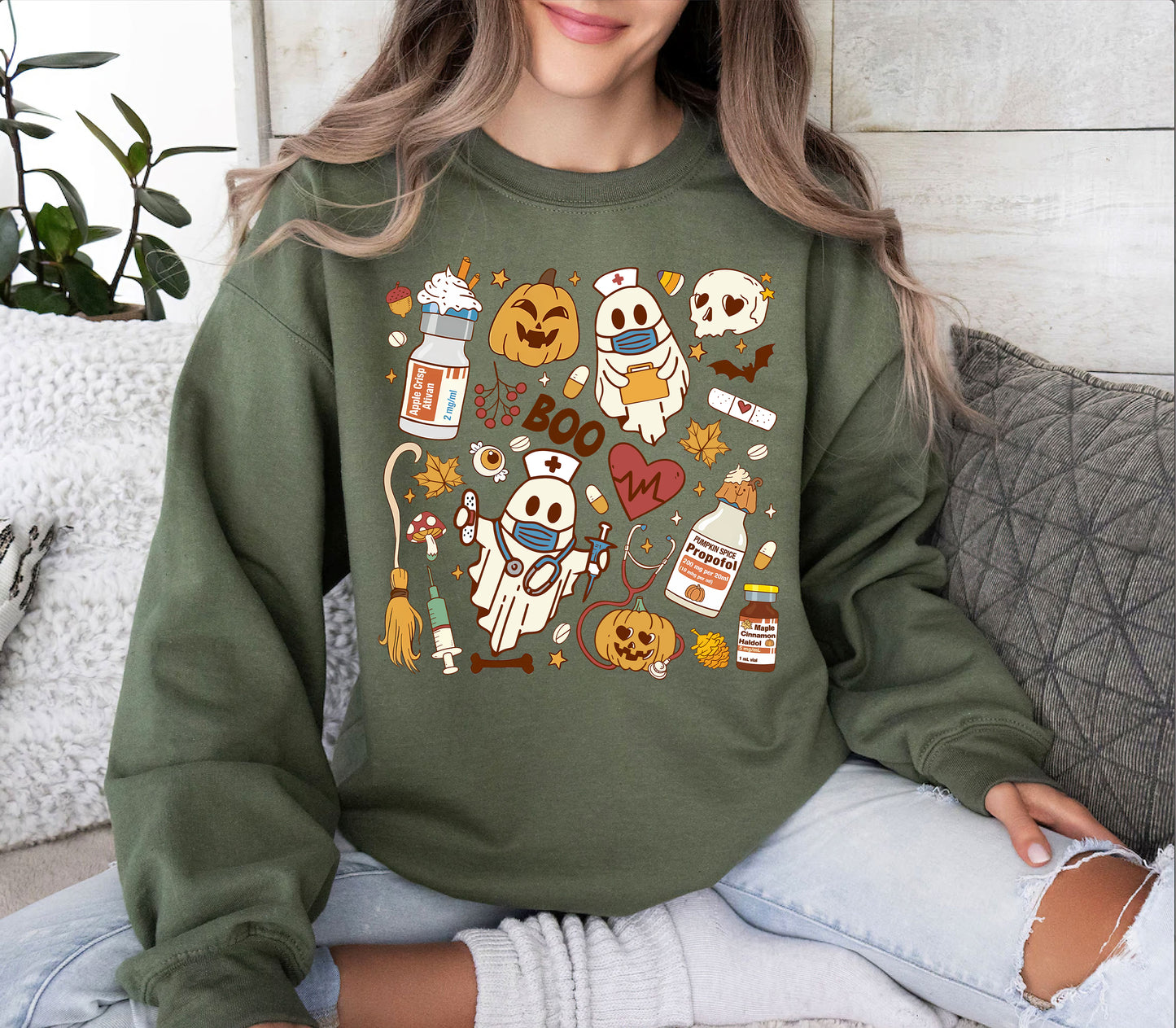 Emergency Department Funny ER Nurse Halloween Boo Shirt