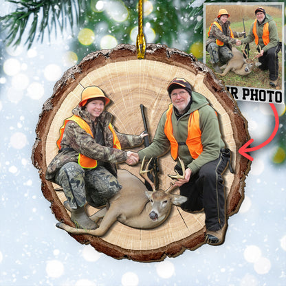 Custom Hunting 2-Layer Wood Ornament