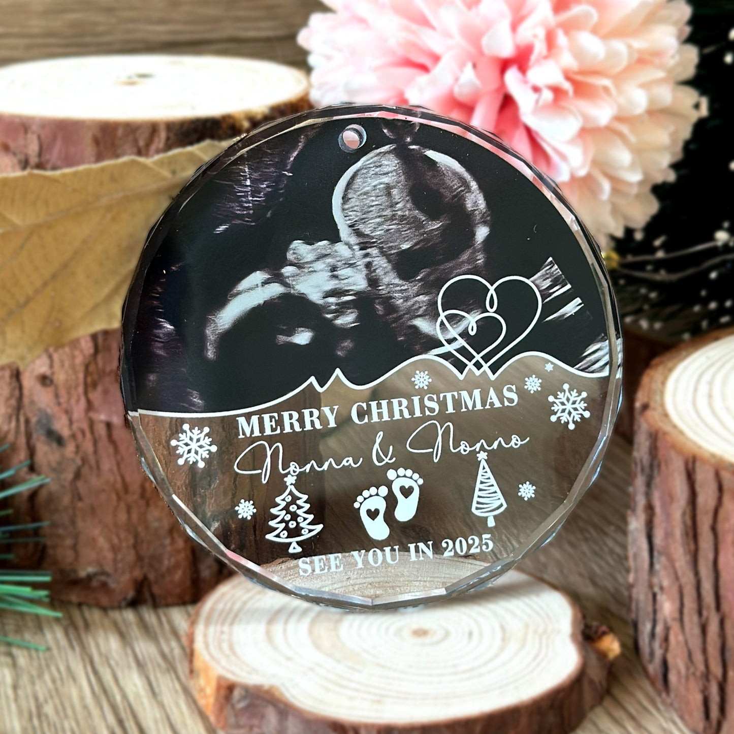 Custom Photo Baby Ultrasound Ornament