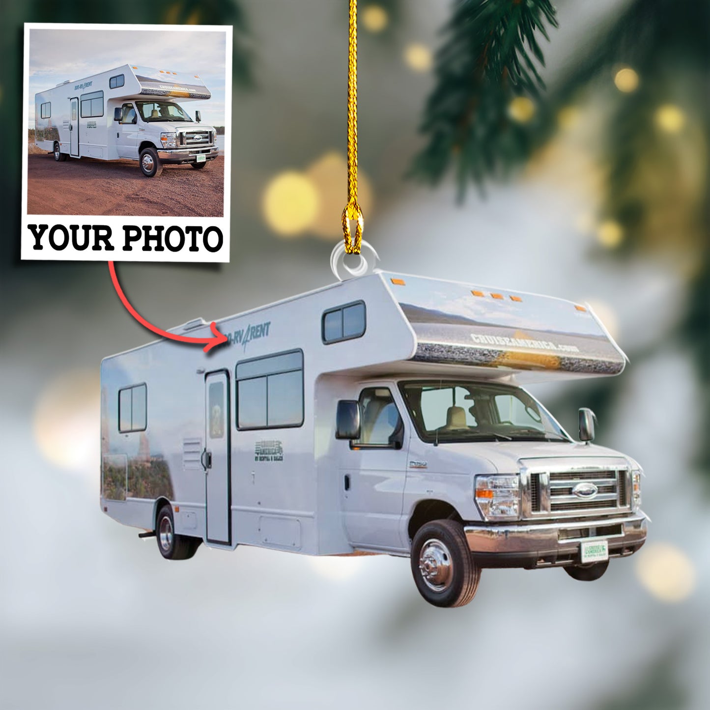 Custom RV Photo Ornament