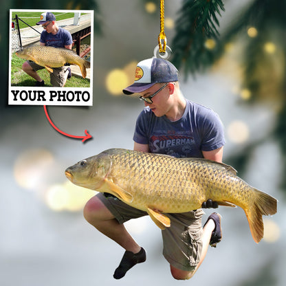 Custom Fishing Photo Ornament