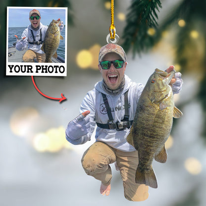 Custom Fishing Photo Ornament