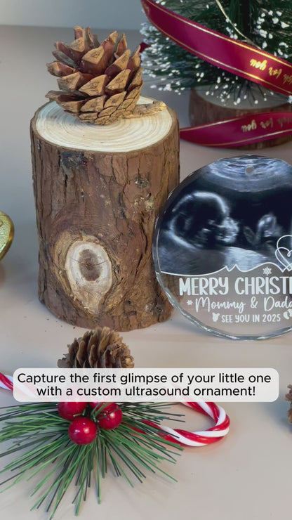 Custom Photo Ultrasound Baby Ornament