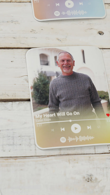 Custom Photo Song Memorial Magnet