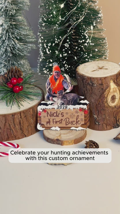 Custom Hunting Photo Ornament