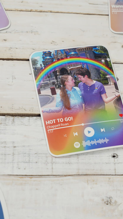 Custom Photo Music Player LGBT Magnet