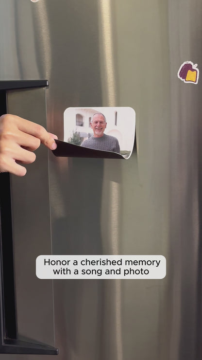 Custom Photo Song Memorial Magnet