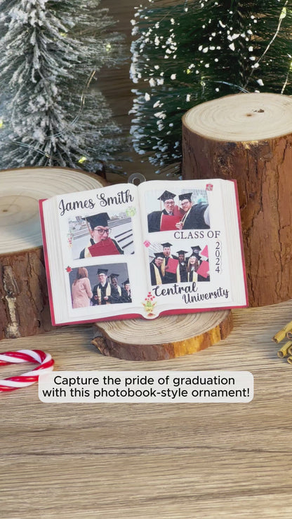 Custom Photos Graduation Photobook Ornament