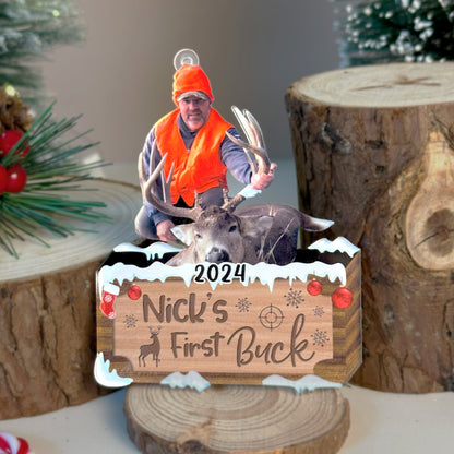 Custom Hunting Photo Ornament