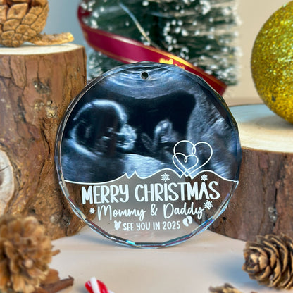 Custom Photo Ultrasound Baby Ornament