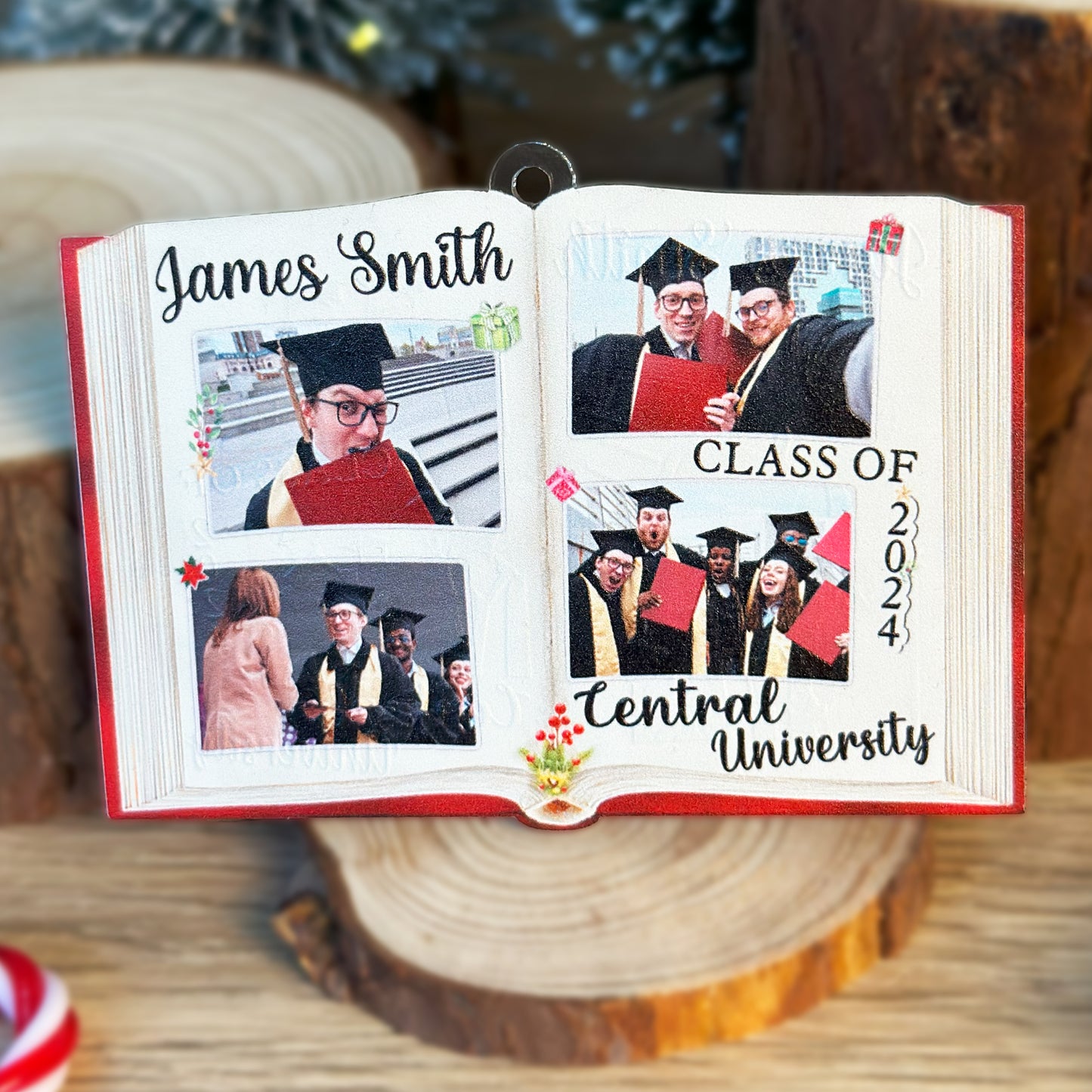 Custom Photos Graduation Photobook Ornament