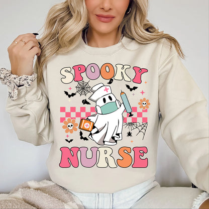 Spooky Nurse Ghost Halloween Shirt