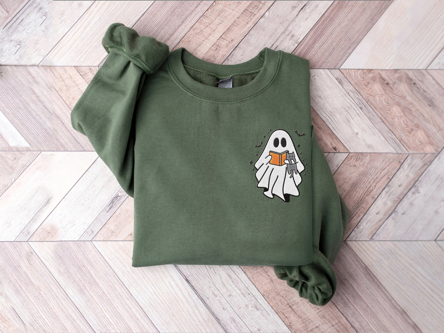 Embroidered Halloween Boo Shirt