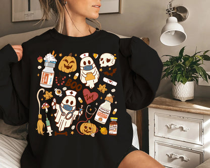 Emergency Department Funny ER Nurse Halloween Boo Shirt