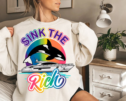 Funny Orca Sink The Rich Shirt