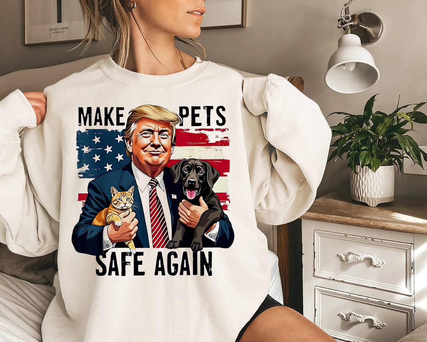 Make Pets Safe Again American Flag Shirt