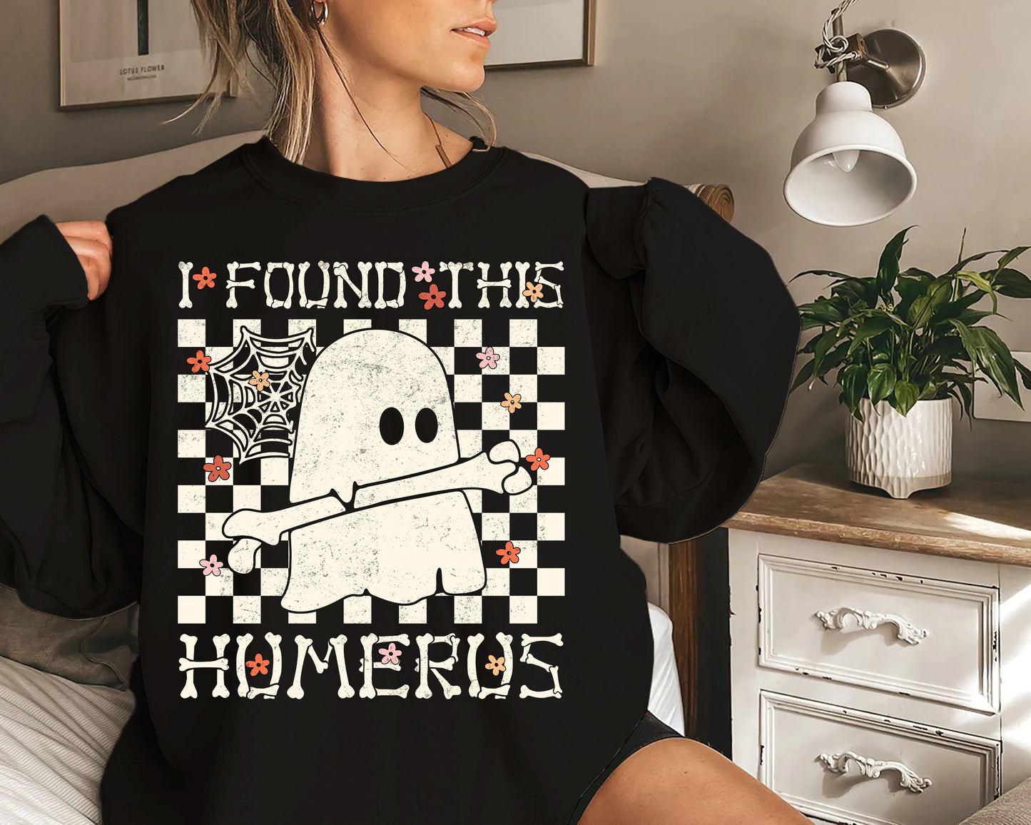 I Found This Humerus Funny Halloween Ghost Shirt