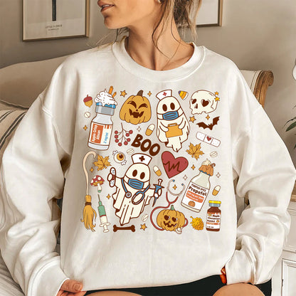 Emergency Department Funny ER Nurse Halloween Boo Shirt