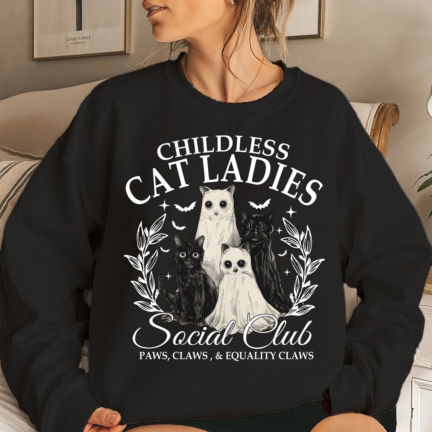 Spooky Halloween Childless Cat Lady Shirt